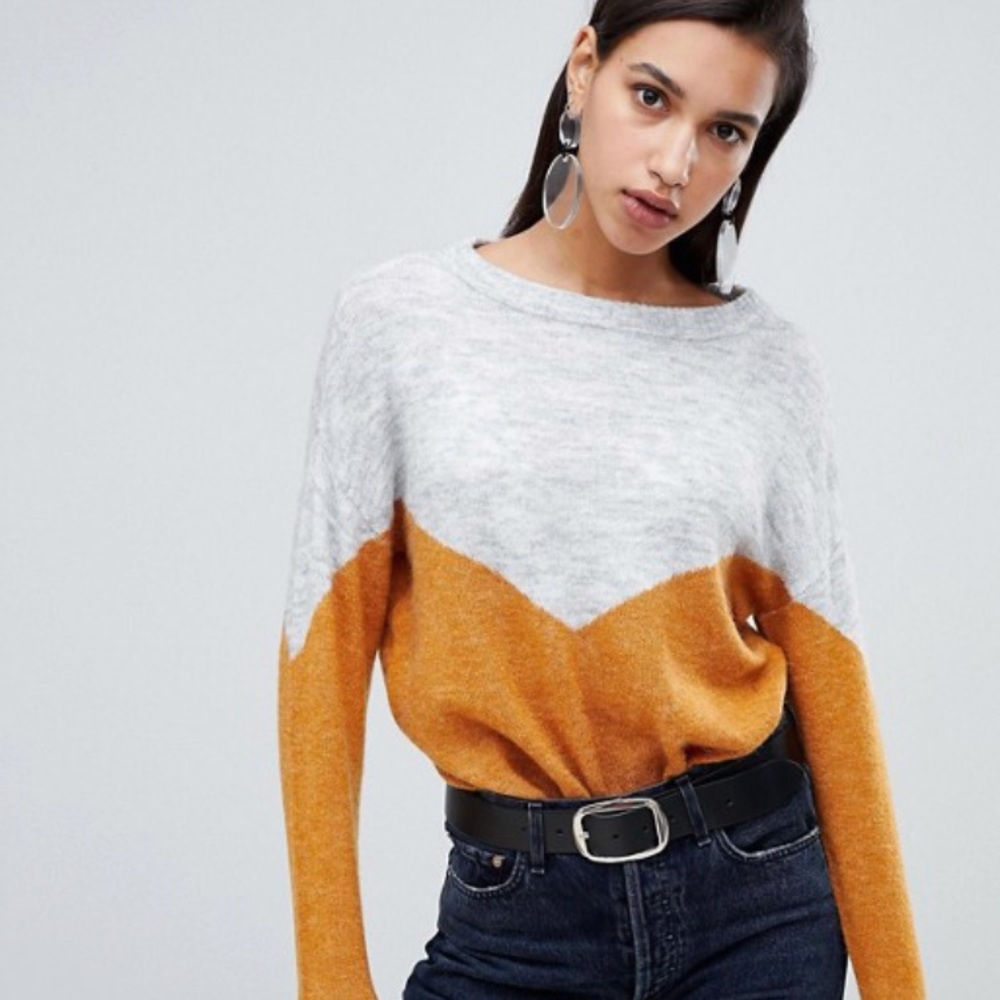 Vero Moda color block knitted sweater